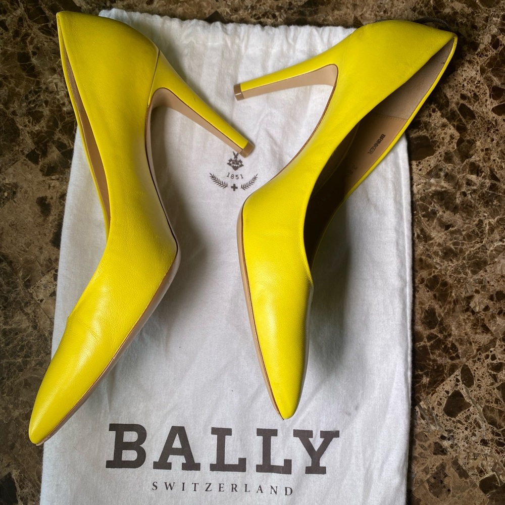 Bally Switzerland amazing yellow heels size 38.5 - Picture 3 of 8